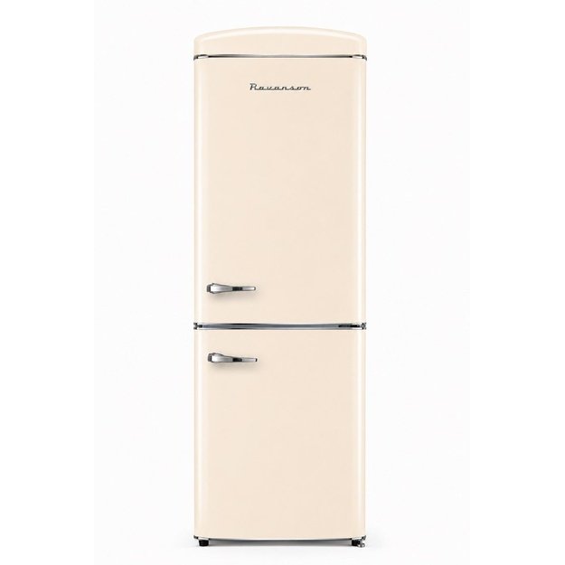 Ravanson LKK-315RM Retro Fridge 597 mm x 707 mm x 1943 mm | 315 l | Total No Frost | Energy Class E | Cream