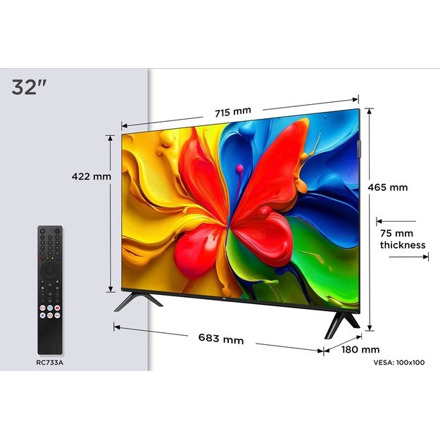 TCL 32V4C TV 81.3 cm (32 ) HD Smart TV Wi-Fi Black