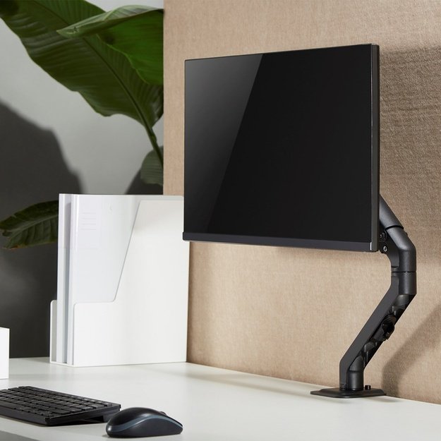Maclean MC-906 Monitor Mount Holder Desk Table Mount 17  - 32  Adjustable Rotatable VESA 12 kg