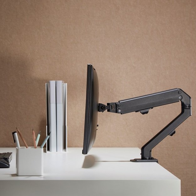 Maclean MC-906 Monitor Mount Holder Desk Table Mount 17  - 32  Adjustable Rotatable VESA 12 kg