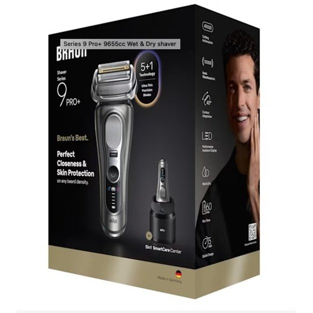 Braun Series 9 Pro+ 9655cc Foil shaver Trimmer Grey