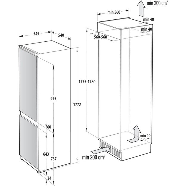 Gorenje NRKI517E41 Built-in 252 L E White