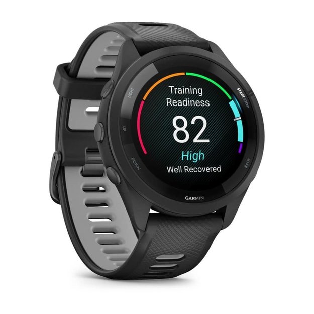 Garmin Forerunner 265 3.3 cm (1.3 ) AMOLED 46 mm Digital 416 x 416 pixels Touchscreen Black Wi-Fi GPS (satellite)