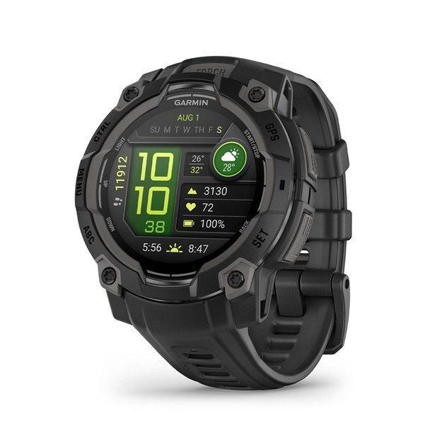 Garmin Instinct 3 AMOLED 3.05 cm (1.2 ) 45 mm Digital 390 x 390 pixels Touchscreen Black GPS (satellite)
