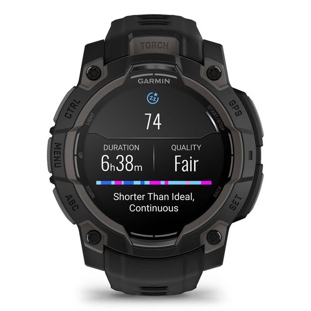Garmin Instinct 3 AMOLED 3.05 cm (1.2 ) 45 mm Digital 390 x 390 pixels Touchscreen Black GPS (satellite)
