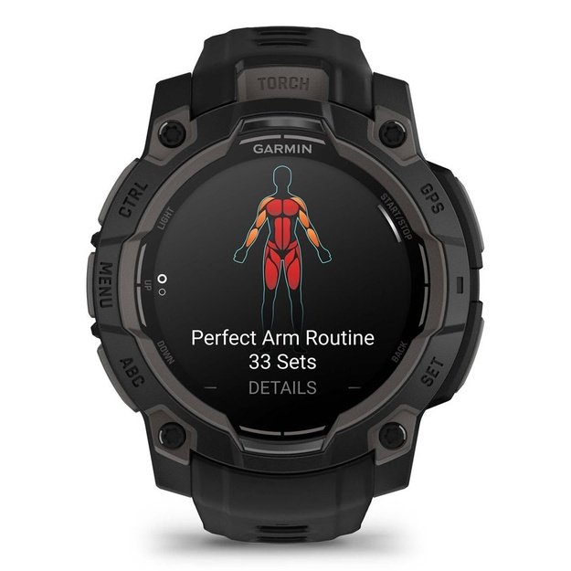 Garmin Instinct 3 AMOLED 3.05 cm (1.2 ) 45 mm Digital 390 x 390 pixels Touchscreen Black GPS (satellite)