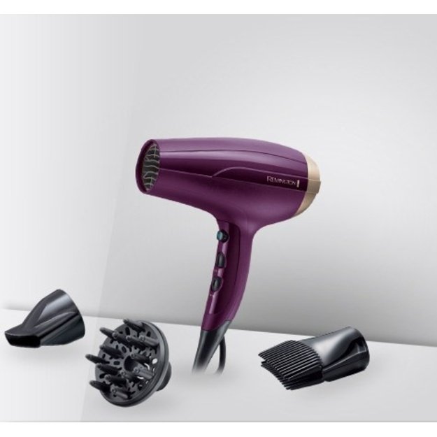Dryer for hair REMINGTON D5219 (2300W, purple color)