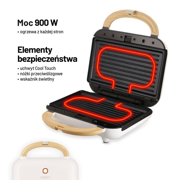 Lauben 3-in-1 900W Sandwich Maker