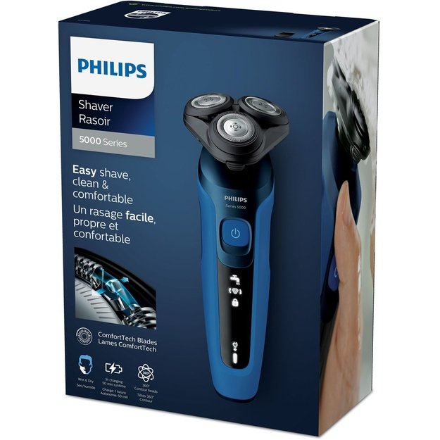Philips | Electric Shaver | S5466/17 | Operating time (max) 45 min | Wet & Dry | Lithium Ion | Royal Blue