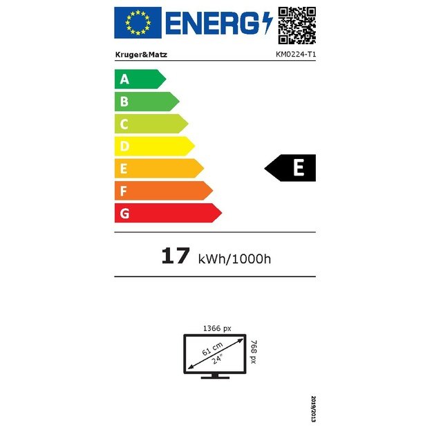 Kruger and Matz 24  HD DVB-T2 H.265 HEVC 230/12V TV