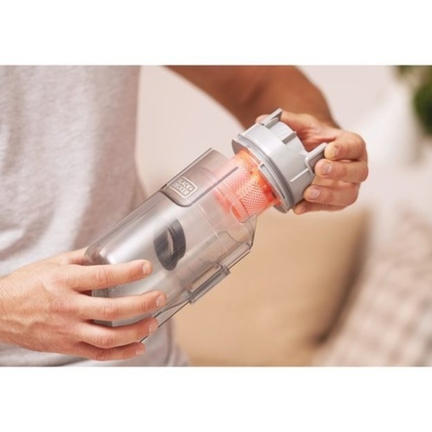 Black & Decker BHFEA515J stick vacuum/electric broom Battery Dry Cyclonic Bagless 0.5 L Orange, White 1.5 Ah