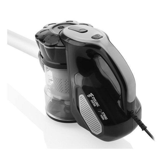 Hyundai VC800 stick vacuum/electric broom 2-in-1 stick vacuum AC Dry HEPA Bagless 600 W Black, Silver