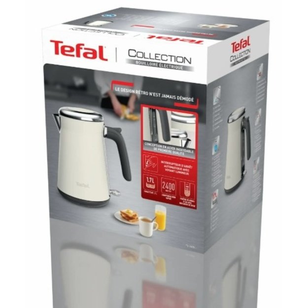 TEFAL Kettle | Collection KI666AE0 | Electric | 2400 W | 1.7 L | Stainless steel | 360&deg; rotational base | Ivory