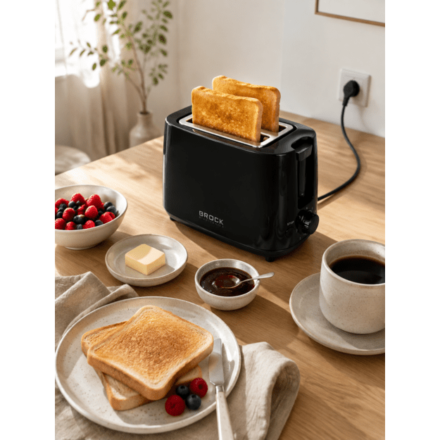 Brock BT 1007 BK 2 Slices Toaster 650-700W, Black