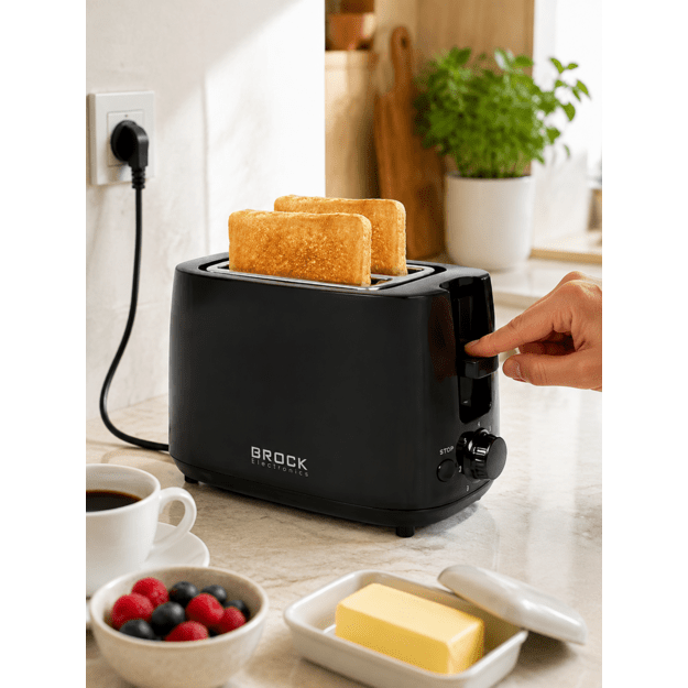 Brock BT 1007 BK 2 Slices Toaster 650-700W, Black