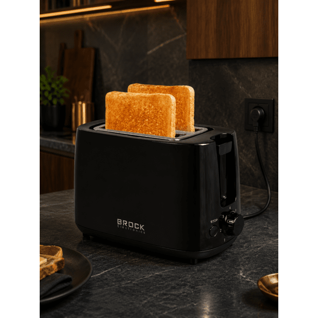 Brock BT 1007 BK 2 Slices Toaster 650-700W, Black
