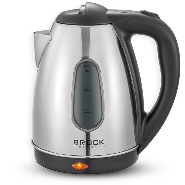 Brock WK 0601 SS Electricl Kettle 1,8L 1500W, Black/Steel