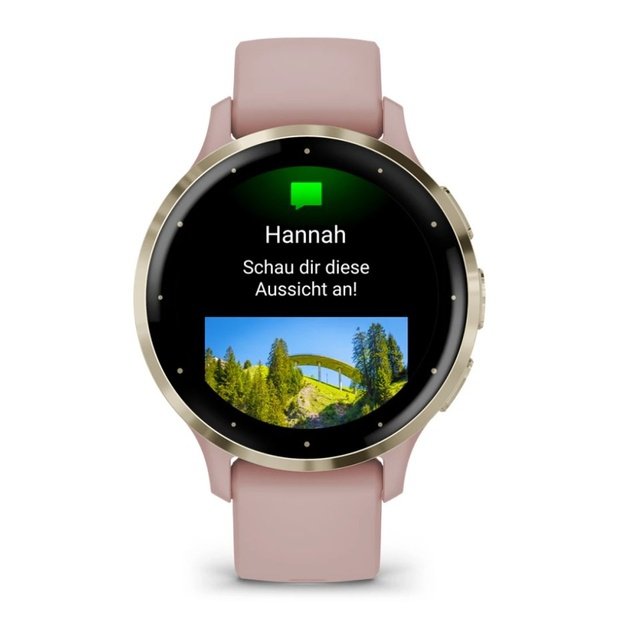Garmin Venu 3S 3.05 cm (1.2 ) AMOLED 41 mm Digital 390 x 390 pixels Touchscreen Gold, Rose Wi-Fi GPS (satellite)