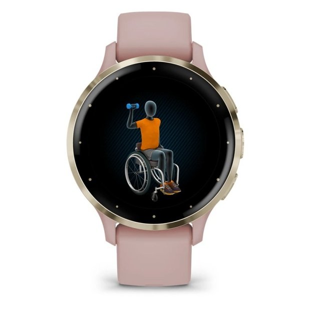 Garmin Venu 3S 3.05 cm (1.2 ) AMOLED 41 mm Digital 390 x 390 pixels Touchscreen Gold, Rose Wi-Fi GPS (satellite)