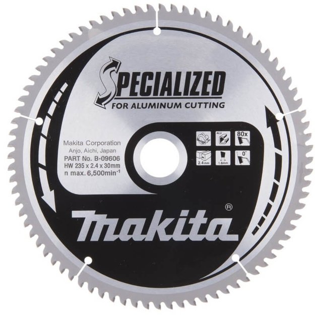 Pjovimo diskas MAKITA 235x30x2,4mm 80T 0&deg;