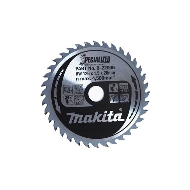 Pjovimo diskas MAKITA 136x20x1,5mm 36T 20&deg;