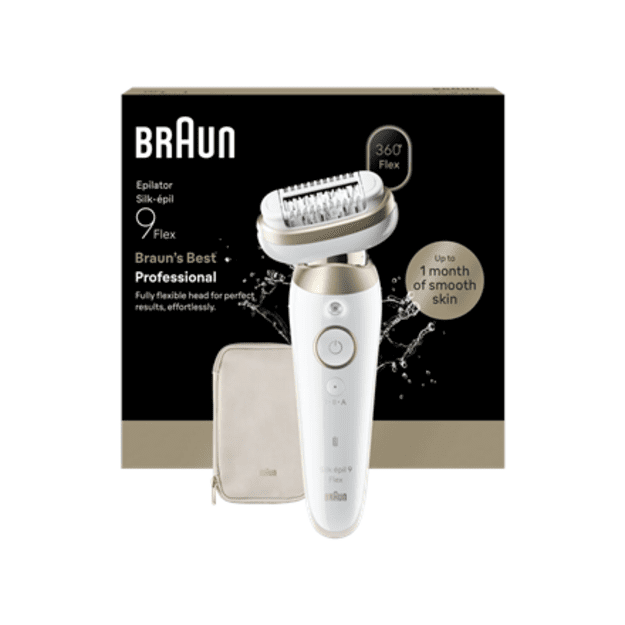 Braun Epilator | Silk-&eacute;pil 9 Flex SES9-011 3D | Operating time (max) 50 min | Number of power levels 2 | Wet & Dry | White