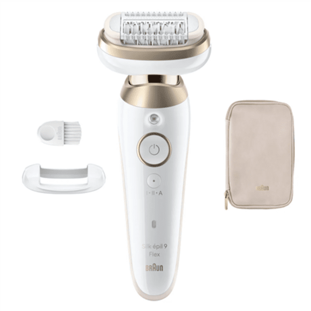 Braun Epilator | Silk-&eacute;pil 9 Flex SES9-011 3D | Operating time (max) 50 min | Number of power levels 2 | Wet & Dry | White