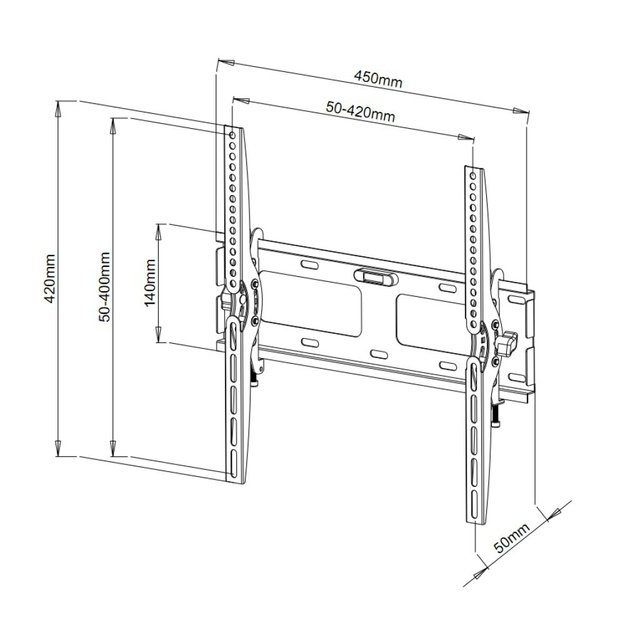 TV Wall Mount 23-55  LED/LCD 50kg tilting slim 50mm