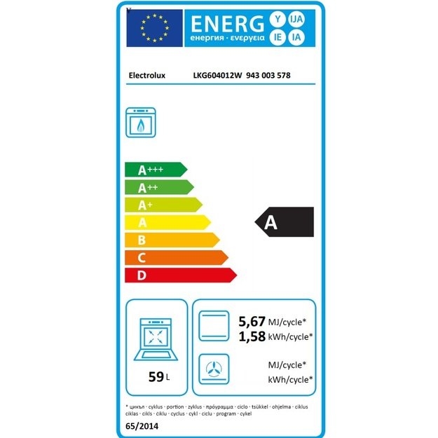 ELECTROLUX LKG604012W