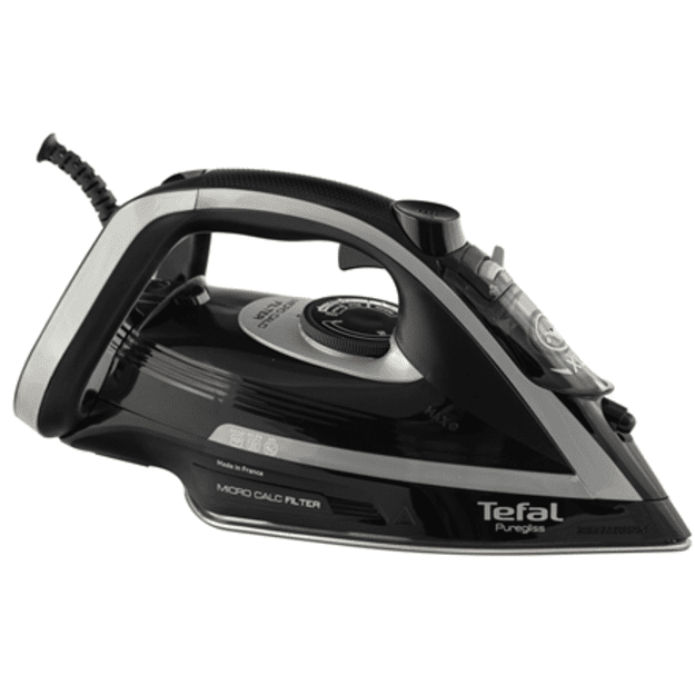 Tefal Puregliss FV8062E0 iron Dry & Steam iron Durilium AirGlide Autoclean soleplate 3000 W Black, Grey