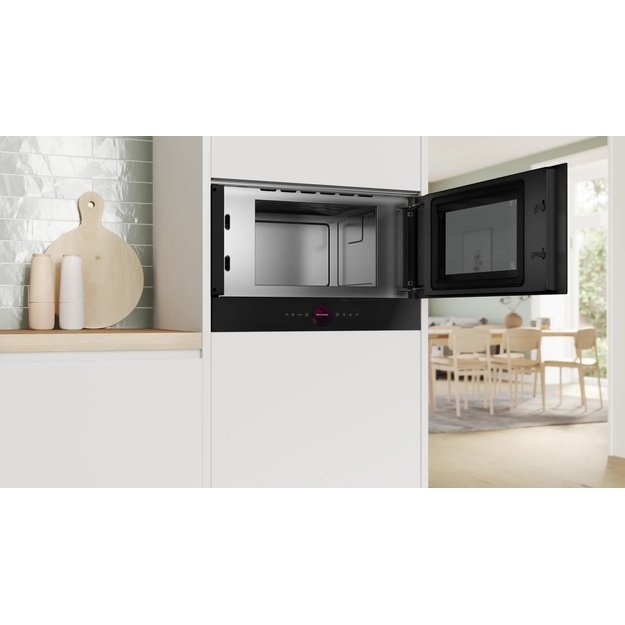 Bosch Serie 8 BFR7221B1 microwave Black Solo microwave Built-in 21 L 900 W
