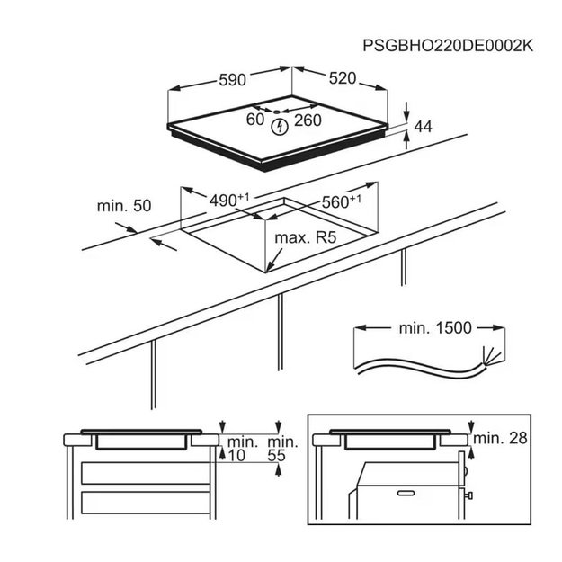 ELECTROLUX EIS67453 induction hob