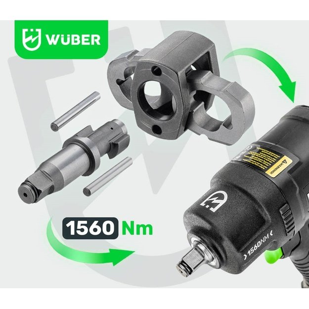 WUBER W33220 pneumatic impact wrench 1560 Nm