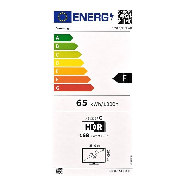 Samsung QE65QN80H 165.1 cm (65 ) 4K Ultra HD Smart TV Wi-Fi Black