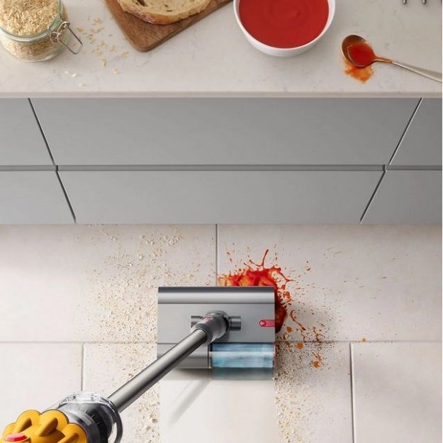 Dyson V12 Submarine 3-in-1 stick vacuum Battery Dry&wet HEPA Bagless 0.35 L Nickel, Yellow