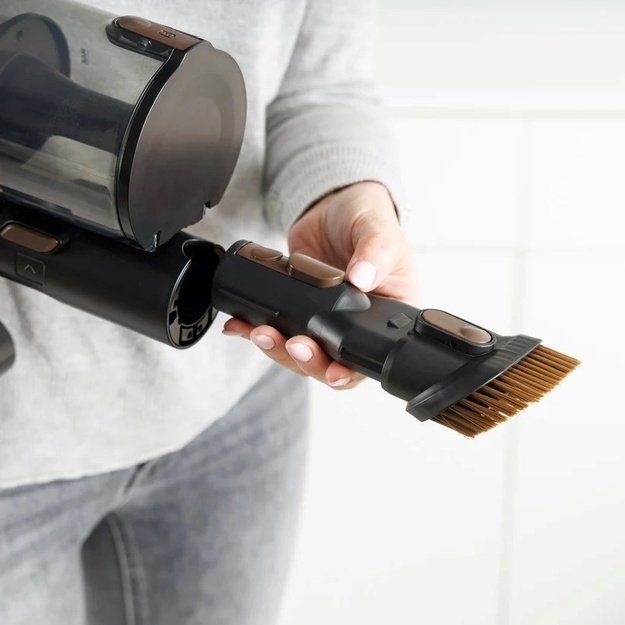 Taurus Homeland X9 Pro Pet & Car Cordless Stick Vacuum Cleaner Battery-powered Dry HEPA Bagless 0.7 l 615 W Black, Brown 2.5 Ah