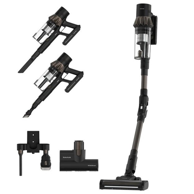 Taurus Homeland X9 Pro Pet & Car Cordless Stick Vacuum Cleaner Battery-powered Dry HEPA Bagless 0.7 l 615 W Black, Brown 2.5 Ah