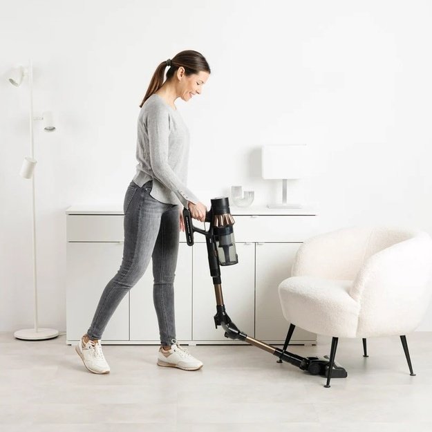 Taurus Homeland X9 Pro Pet & Car Cordless Stick Vacuum Cleaner Battery-powered Dry HEPA Bagless 0.7 l 615 W Black, Brown 2.5 Ah