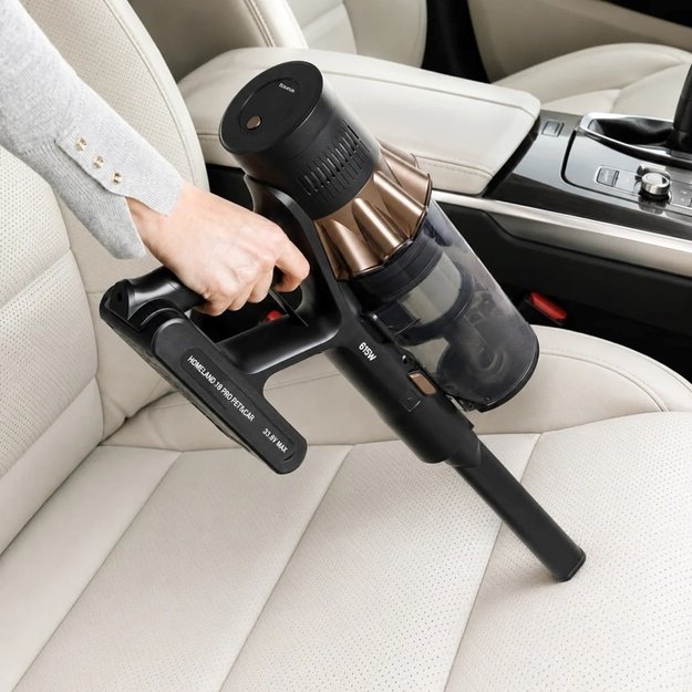 Taurus Homeland X9 Pro Pet & Car Cordless Stick Vacuum Cleaner Battery-powered Dry HEPA Bagless 0.7 l 615 W Black, Brown 2.5 Ah