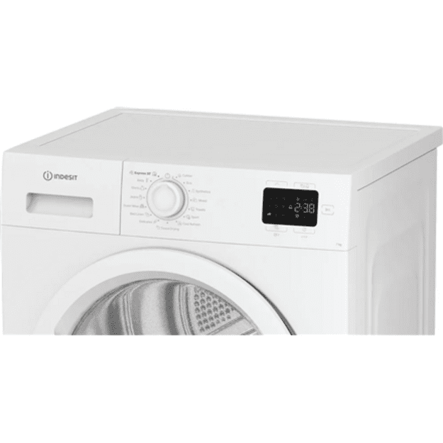 INDESIT Dryer Machine | C YSD 72D WW EE | Energy efficiency class E | Front loading | 7 kg | Heat pump | Digital | Depth 54.5 cm