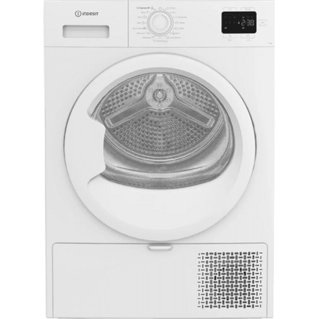 INDESIT Dryer Machine | C YSD 72D WW EE | Energy efficiency class E | Front loading | 7 kg | Heat pump | Digital | Depth 54.5 cm