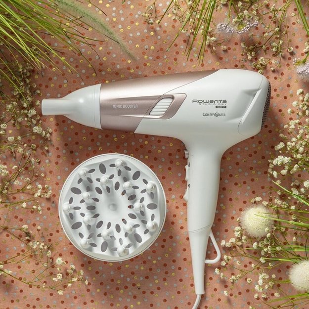 Rowenta Studio Dry CV5830 hair dryer 2300 W Beige, White