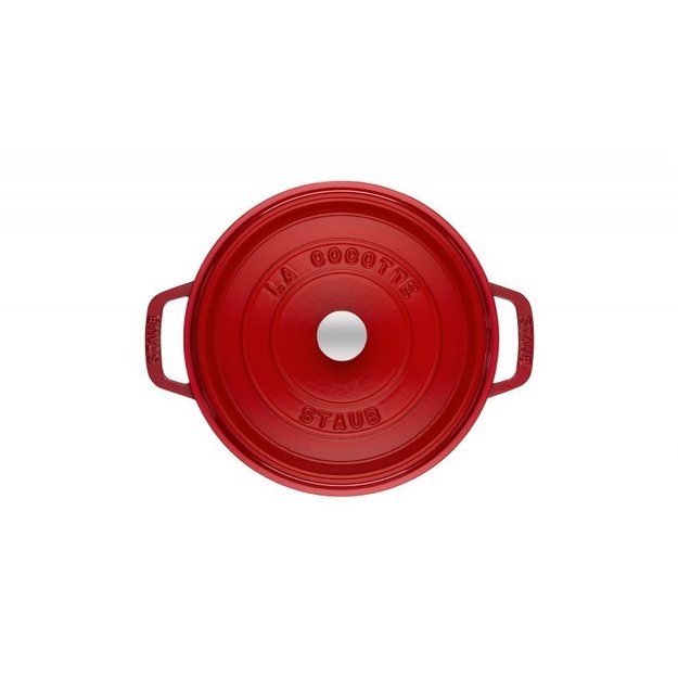 Staub Round Cast Iron Pot - Red, 2.6 ltr