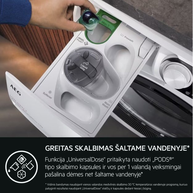 Skalbimo ma&scaron;ina AEG LFR73944FUE, ProSteam, UniversalDose, 9 kg