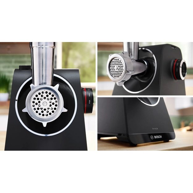 Bosch MFWS450B MultiPower Meat mincer, 1900 W, Black/Stainless Steel