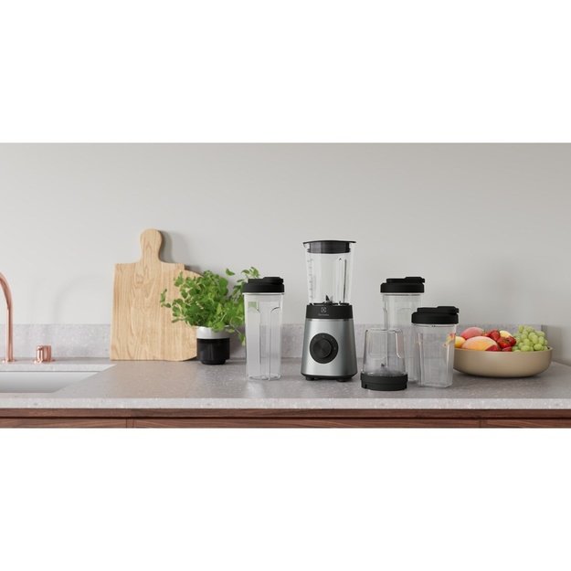 Electrolux E4CB1-6ST 1 L Tabletop blender 350 W Black, Stainless steel, Transparent