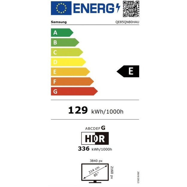 Televizorius Samsung QE85QN80HAUXXH Neo QLED QN80H 4K, Vision AI Smart TV (2026), 85 