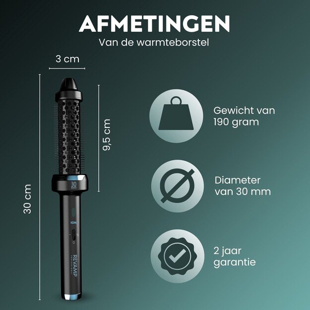 Revamp BR-1300-EU Ceramic 30mm Hot Brush 6