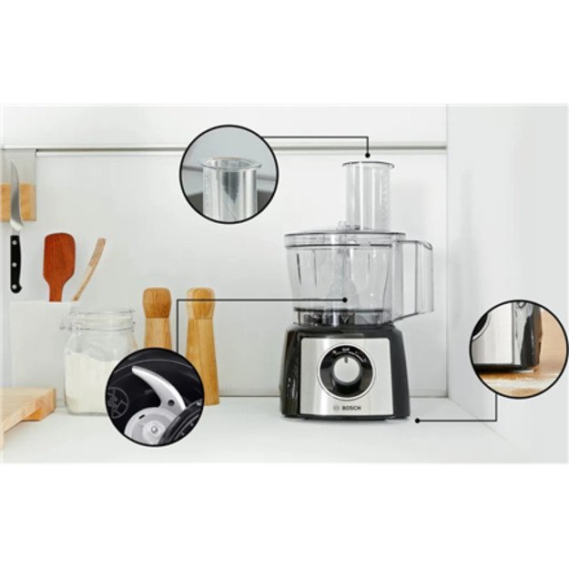 Bosch MCM3PM386 food processor 900 W 2.3 L Black, Transparent 4