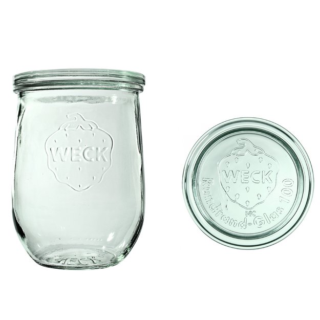 Jar, 1062 ml, with lid, Tulip, 6 pcs